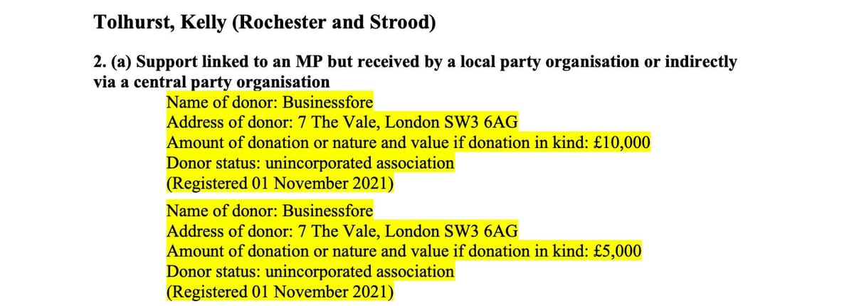 A £15,000 anonymous donation seems totally fine